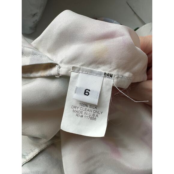 Thakoon White Floral Print Sleeveless Silk Sheath Mini Dress 6 - Picture 11 of 15